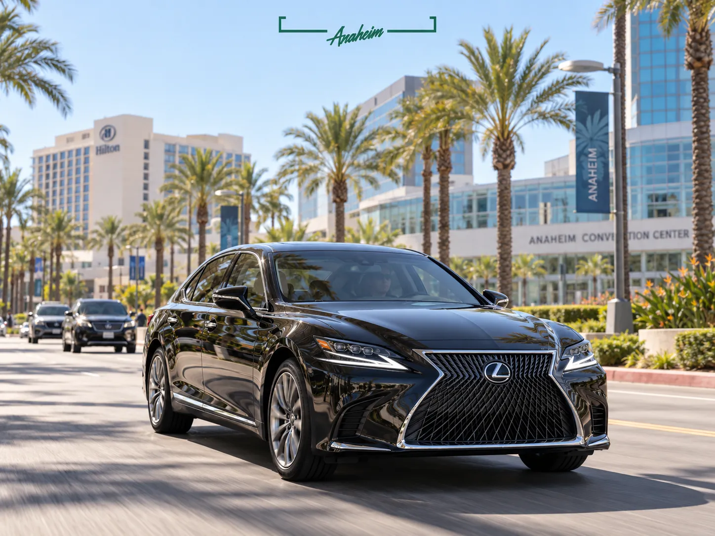 SNA airport to Anaheim private transportation in a Lexus Sedan