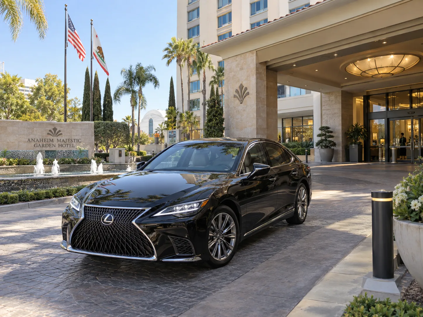 car service from LAX to Anaheim Majestic Garden Hotel