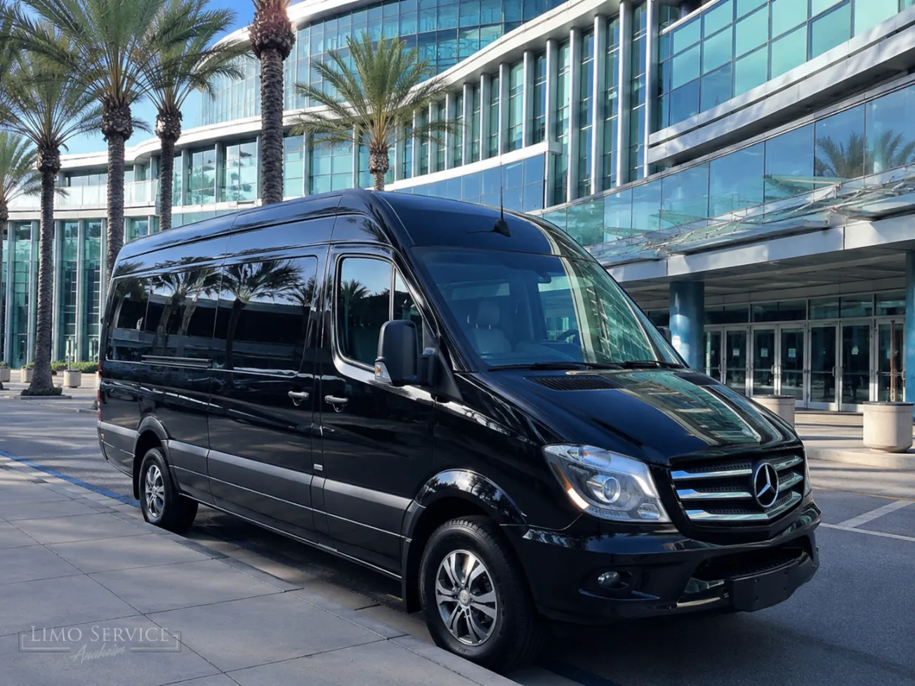 Mercedes-Benz Sprinter transportation for corporate groups at Anaheim Convention Center