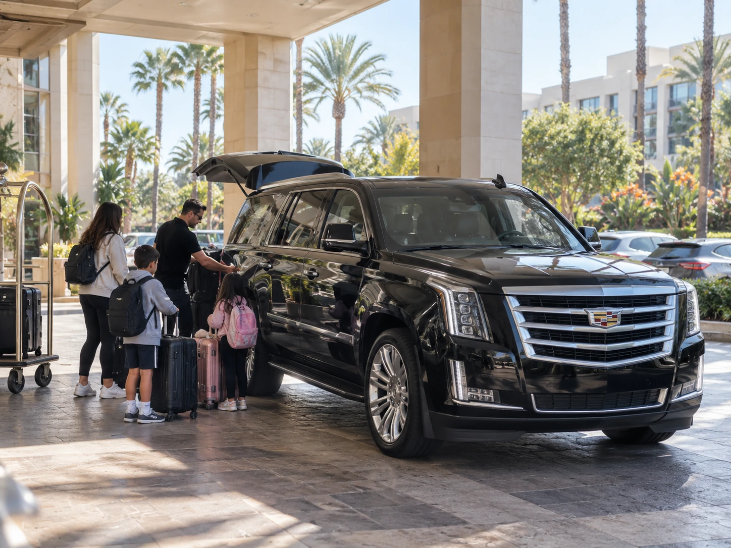 family transportation from LAX to Disneyland