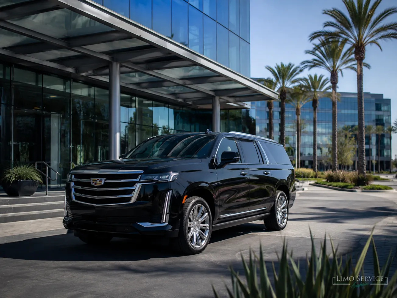 Cadillac Escalade hourly executive car service for multi-stop business transportation in Anaheim