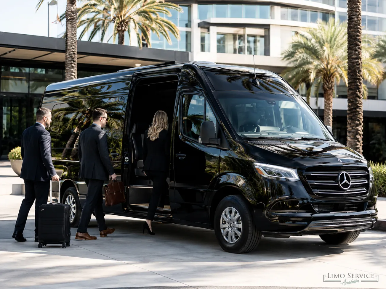 Mercedes-Benz Sprinter hourly executive transportation for corporate teams in Anaheim