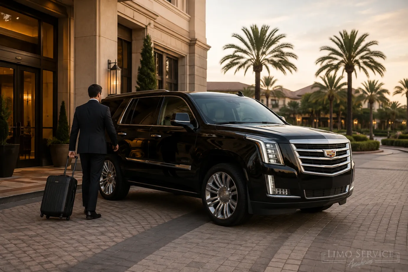 Cadillac Escalade LAX to Anaheim hotel car service for executive travelers